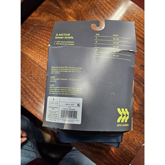 All in Motion Mens Soft Boxer Briefs Size Large NEW TAGS set of 3 - Picture 6 of 6